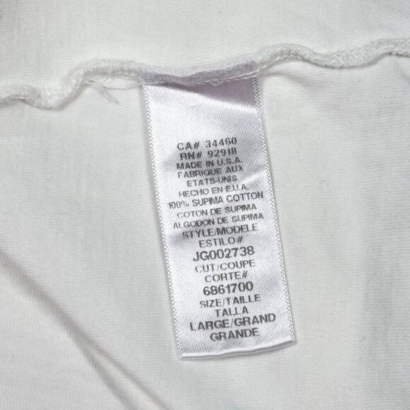 VTG Y2K Juicy Couture Graphic Tee Sz.L White Metallic Heart Logo Puff Sleeve - Picture 9 of 12